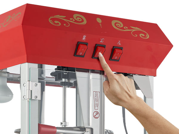 Commercial Electric Popcorn Maker 8/12oz — Automatic Popper, SUS304 Heating Tube (v2)