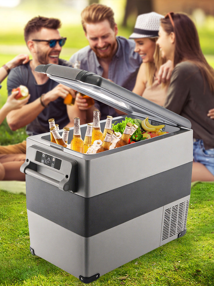 SucceBuy Portable Car Refrigerator & Freezer – 20L-55L, 12V/24V Compressor Cooler for Camping & Travel