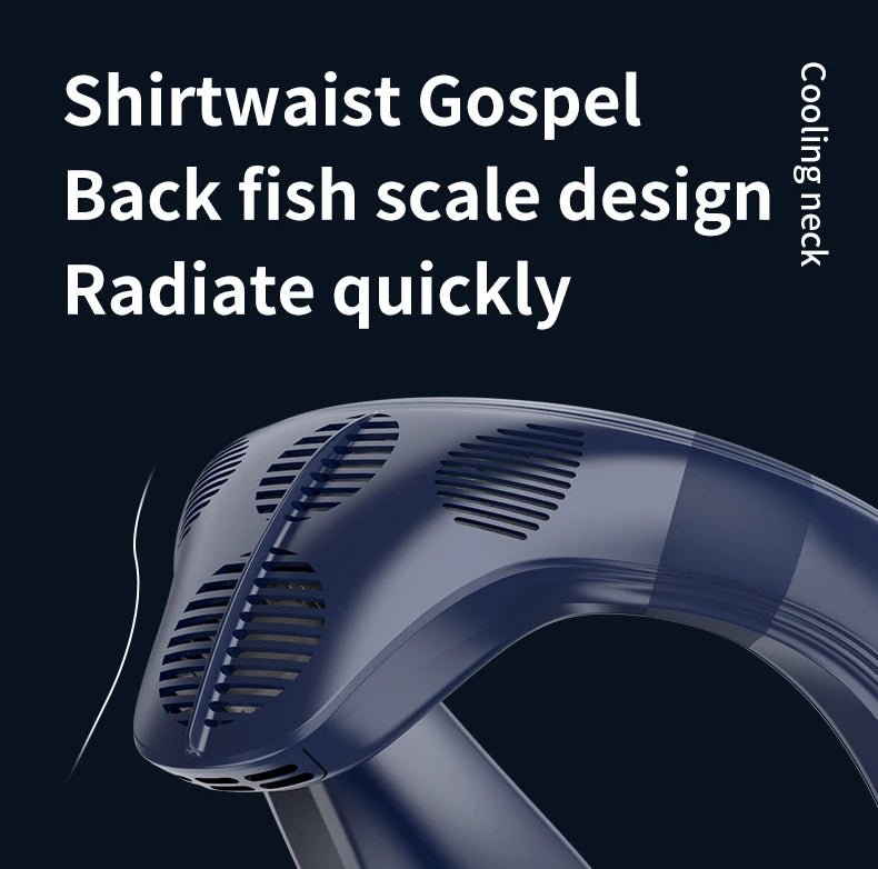 Portable Neck Fan 5200mAh — Rechargeable Semiconductor Cooling Wearable Neck Air Conditioner - Authority Asset Brand