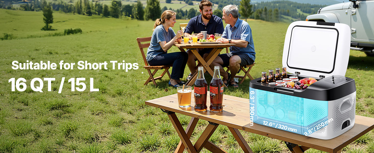 Keep It Cold on the Road — SucceBuy 15L Portable Car Fridge | 12V/24V Compressor Cooler with APP Control
