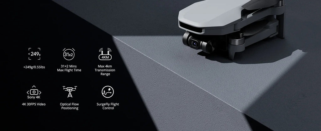 Potensic Atom SE 4K GPS Drone — Under 249g, Single Axis Gimbal, 4km Range, 29-Min Flight Time - Authority Asset Brand