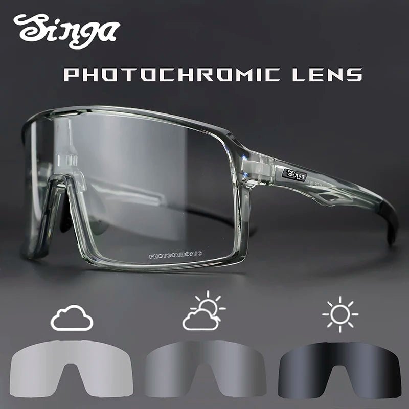 Singa Photochromic Cycling Sunglasses | UV400 Running Bicycle Outdoor Sports Eyewear - Authority Asset Brand
