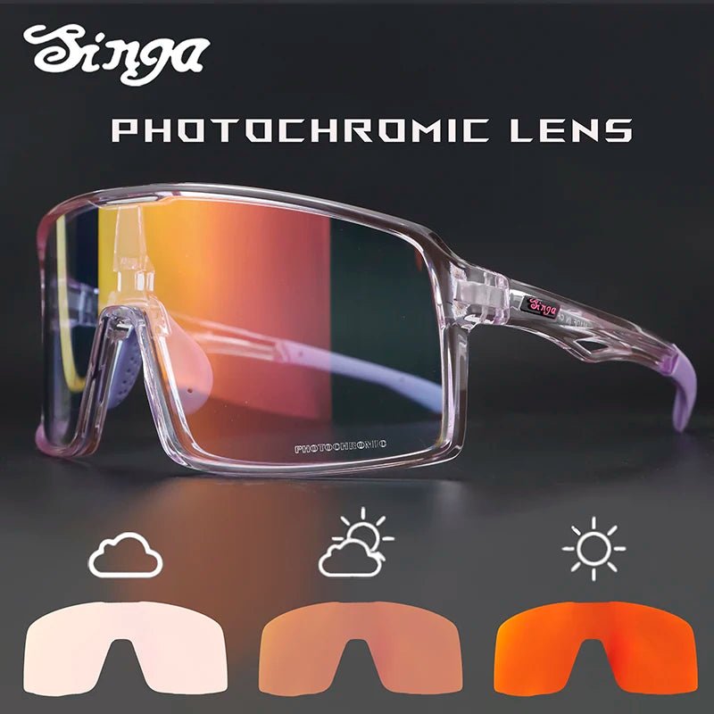 Singa Photochromic Cycling Sunglasses | UV400 Running Bicycle Outdoor Sports Eyewear - Authority Asset Brand