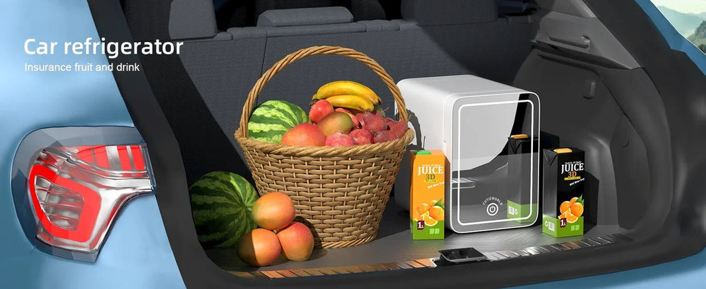 Skincare Fridge with Dimmable LED Light Mirror — 4L Makeup Mini Fridge for Bedroom & Car - Authority Asset Brand