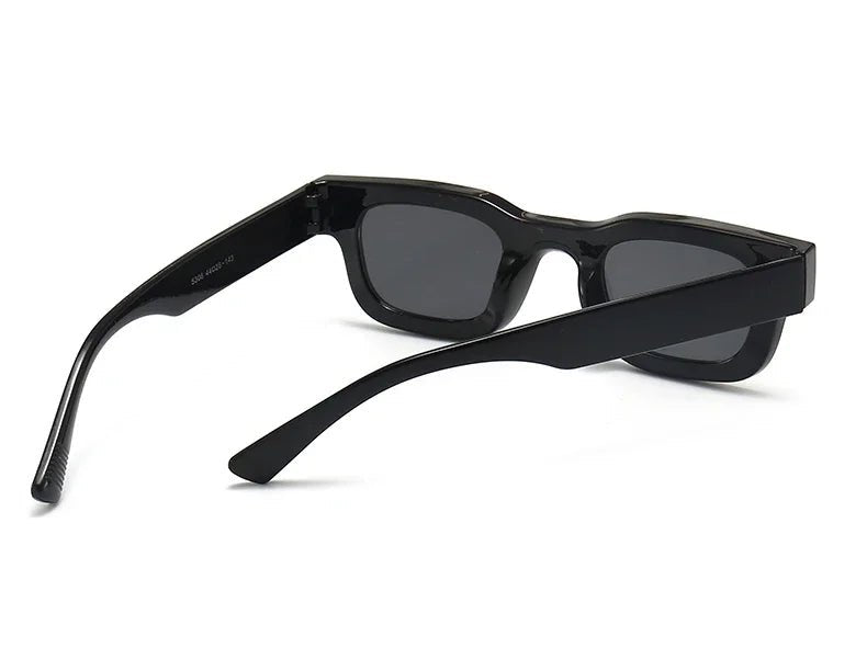 Small Rectangle Thick Frame Sunglasses | UV400 Unisex Square Shades for Men & Women - Authority Asset Brand