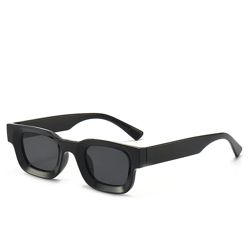 Small Rectangle Thick Frame Sunglasses | UV400 Unisex Square Shades for Men & Women - Authority Asset Brand