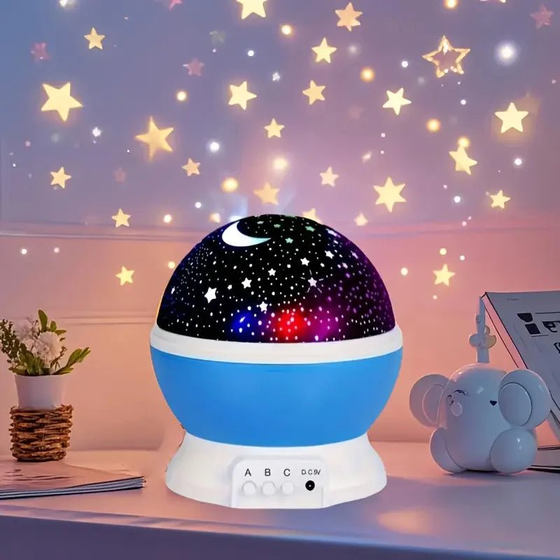Starry Night Sky Projector Light — USB & Battery Powered, Rotating Galaxy Lamp for Bedroom & Parties - Authority Asset Brand