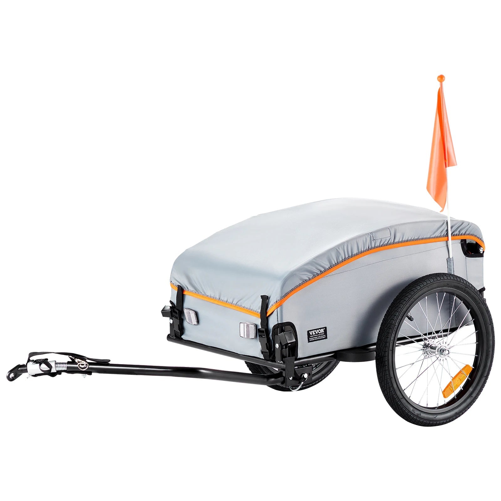 SucceBuy 100lbs Bike Cargo Trailer Foldable Bicycle Wagon Cart with Waterproof Cover & Safe Reflectors Fits 22"-28" Bike Wheel - Authority Asset Brand