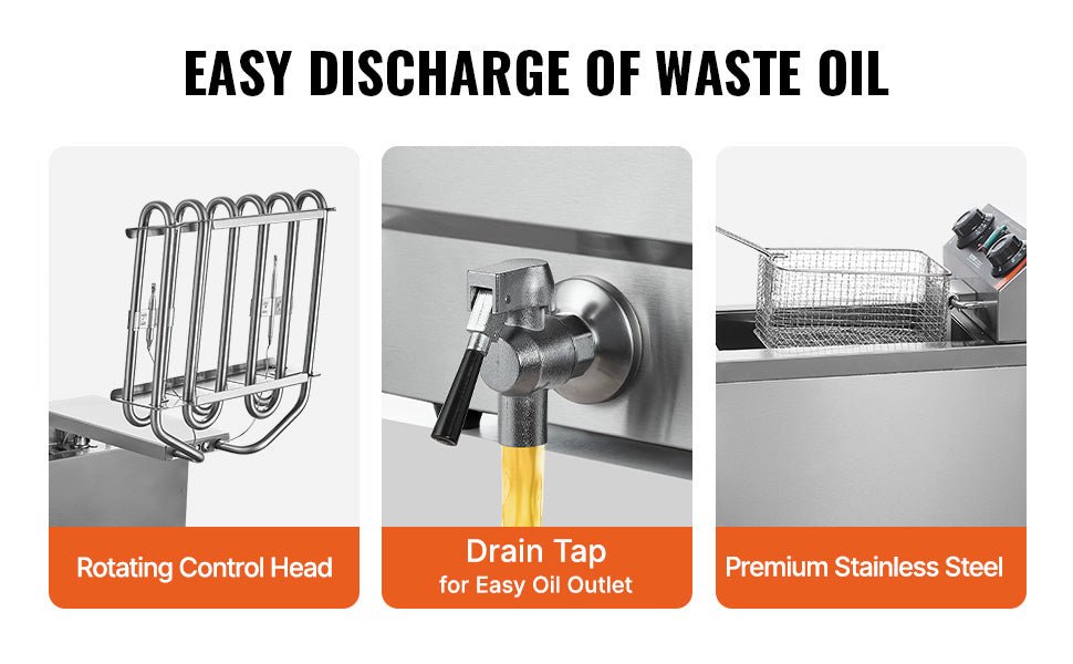 SucceBuy Commercial Electric Deep Fryer — 9.5Qt Stainless Steel Countertop Fryer with Basket, Timer & Temp Control - Authority Asset Brand