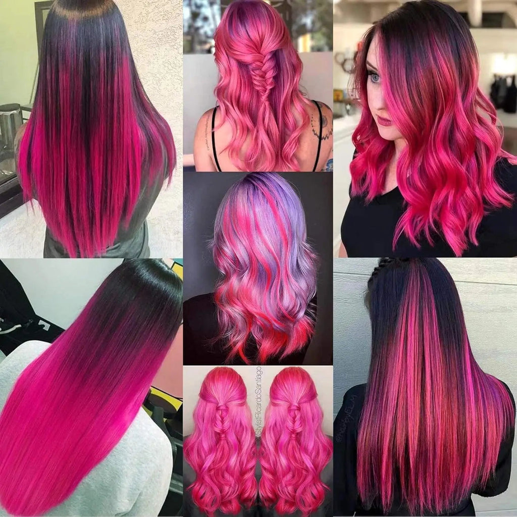 Synthetic 10PC Colored Clip-In Hair Extensions — Kinky Straight, High Temp Fiber, 70g Set - Authority Asset Brand