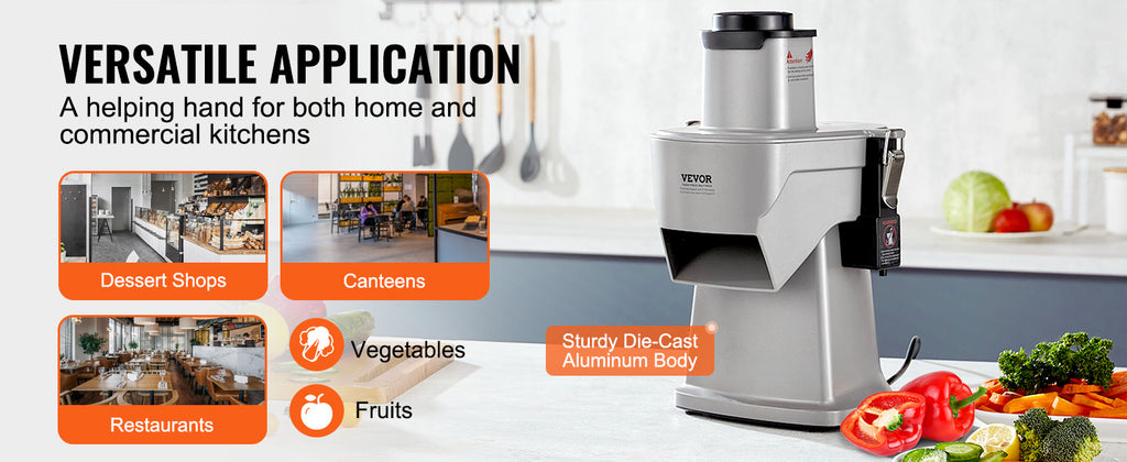 4-in-1 Electric Vegetable Slicer — Multifunctional Food Cutter for Slicing, Shredding, Dicing & Slitting