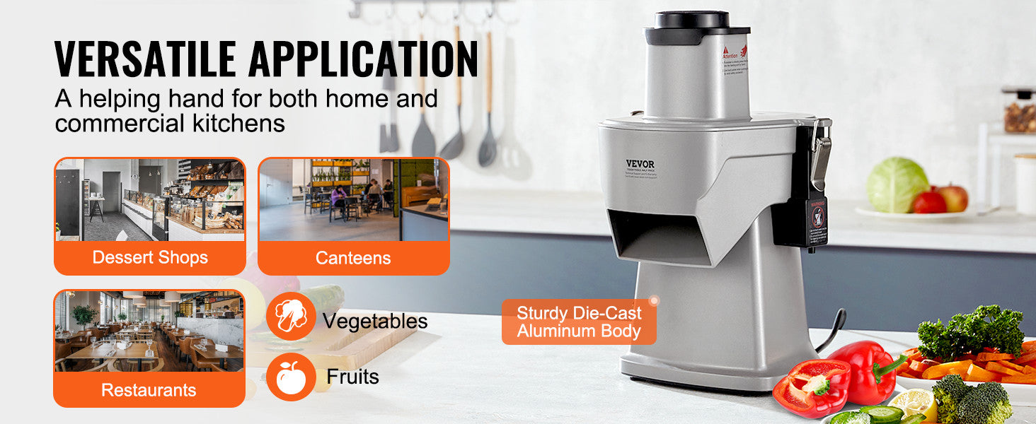 4-in-1 Electric Vegetable Slicer — Multifunctional Food Cutter for Slicing, Shredding, Dicing & Slitting