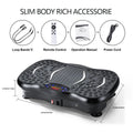Vibration Plate Fitness Machine with Bluetooth Speaker — Fat Burning Full Body Workout Platform - Authority Asset Brand
