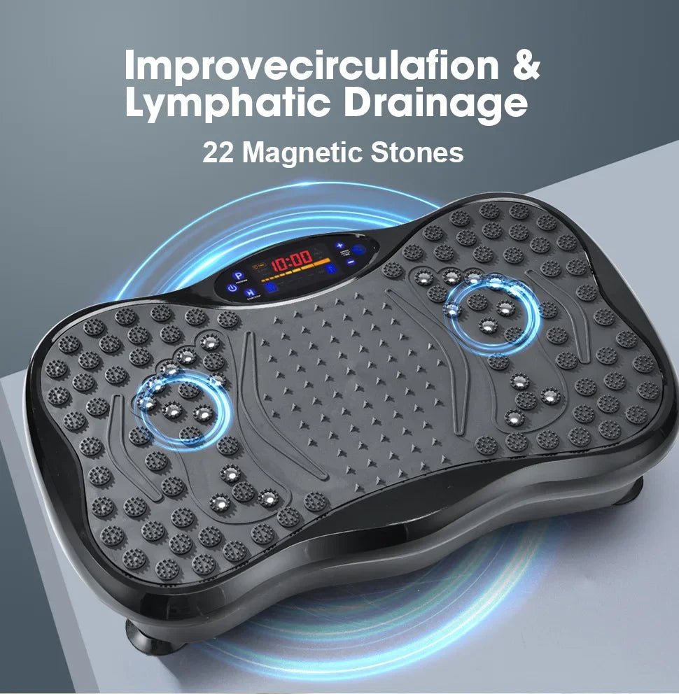 Vibration Plate Fitness Machine with Bluetooth Speaker — Fat Burning Full Body Workout Platform - Authority Asset Brand