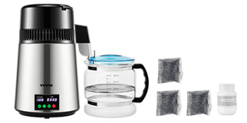 SucceBuy 4L Water Distiller Purifier Filter — Touch Screen, 5-Stage Filtration, 1L/H Distilling Speed