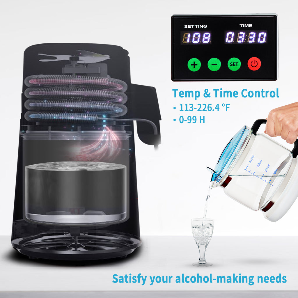 SucceBuy 4L Water Distiller Purifier Filter — Touch Screen, 5-Stage Filtration, 1L/H Distilling Speed