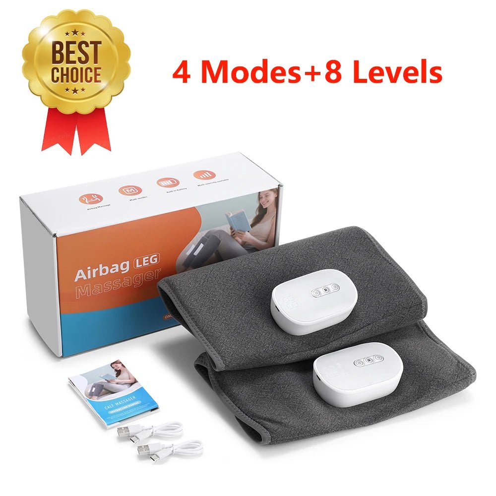 Wireless 360° Air Pressure Calf Massager — 3-Mode Airbag Leg & Foot Circulation Booster - Authority Asset Brand