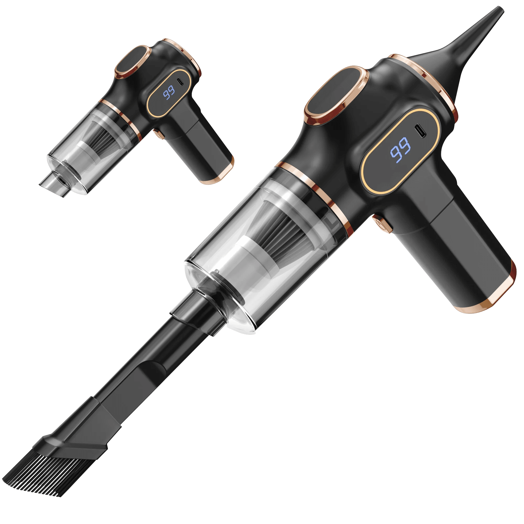 Wireless Car Vacuum Cleaner — Portable Cordless ABS Handheld Vacuum for Car & Home - Authority Asset Brand