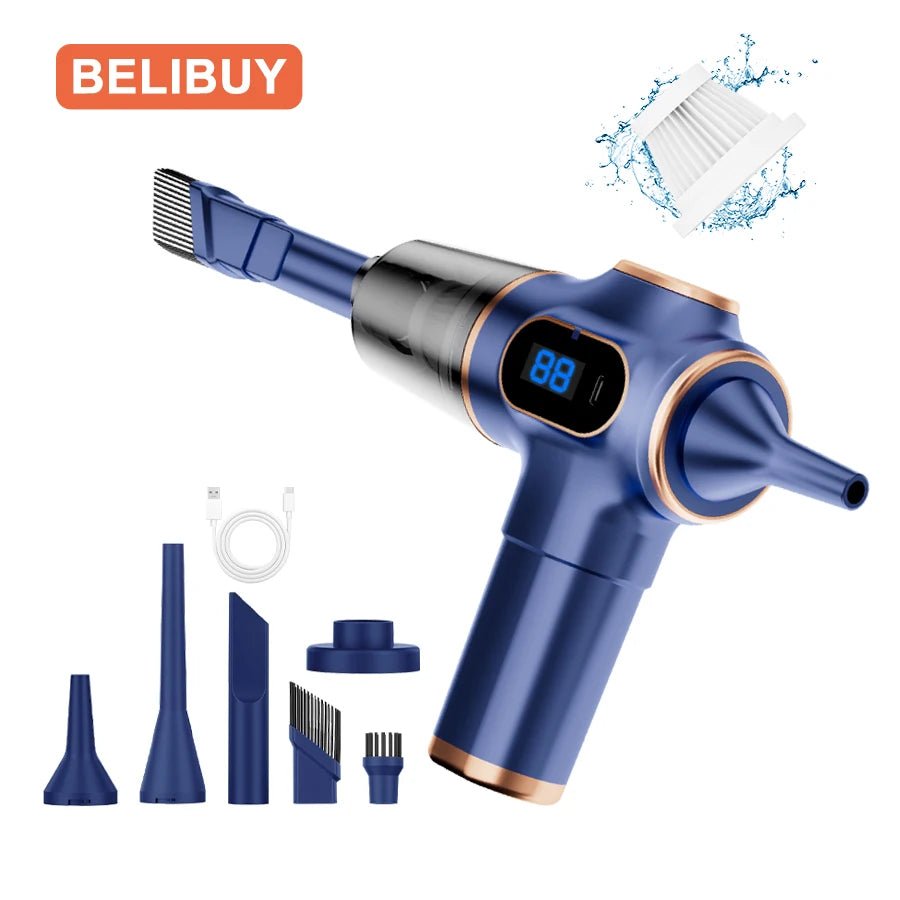 Wireless Car Vacuum Cleaner — Portable Cordless ABS Handheld Vacuum for Car & Home - Authority Asset Brand