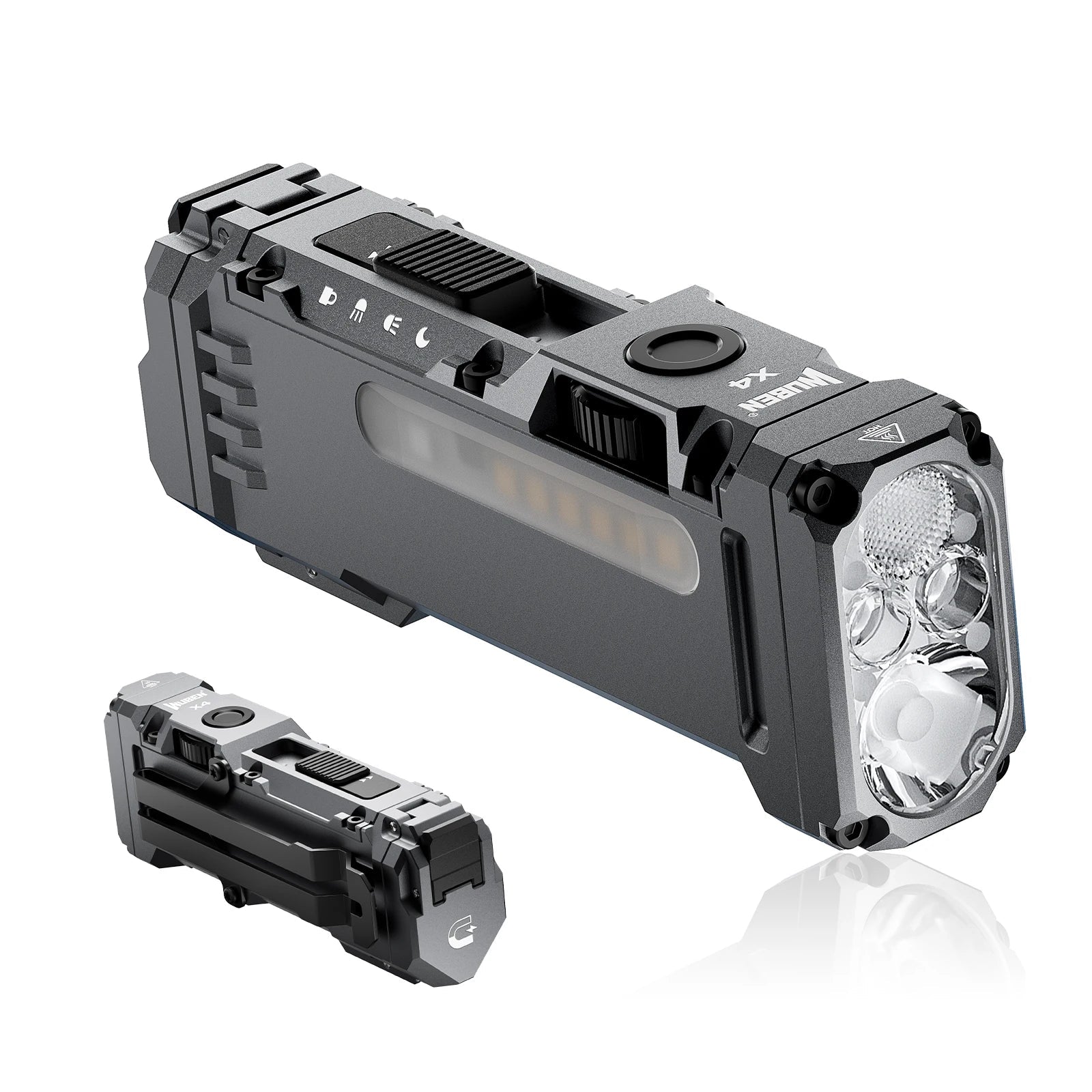 WUBEN X4 EDC Flat Flashlight — 1500 Lumens, RGB Light, Magnetic Base, Tactical Switch, IP68 Waterproof - Authority Asset Brand