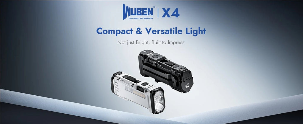 WUBEN X4 EDC Flat Flashlight — 1500 Lumens, RGB Light, Magnetic Base, Tactical Switch, IP68 Waterproof - Authority Asset Brand