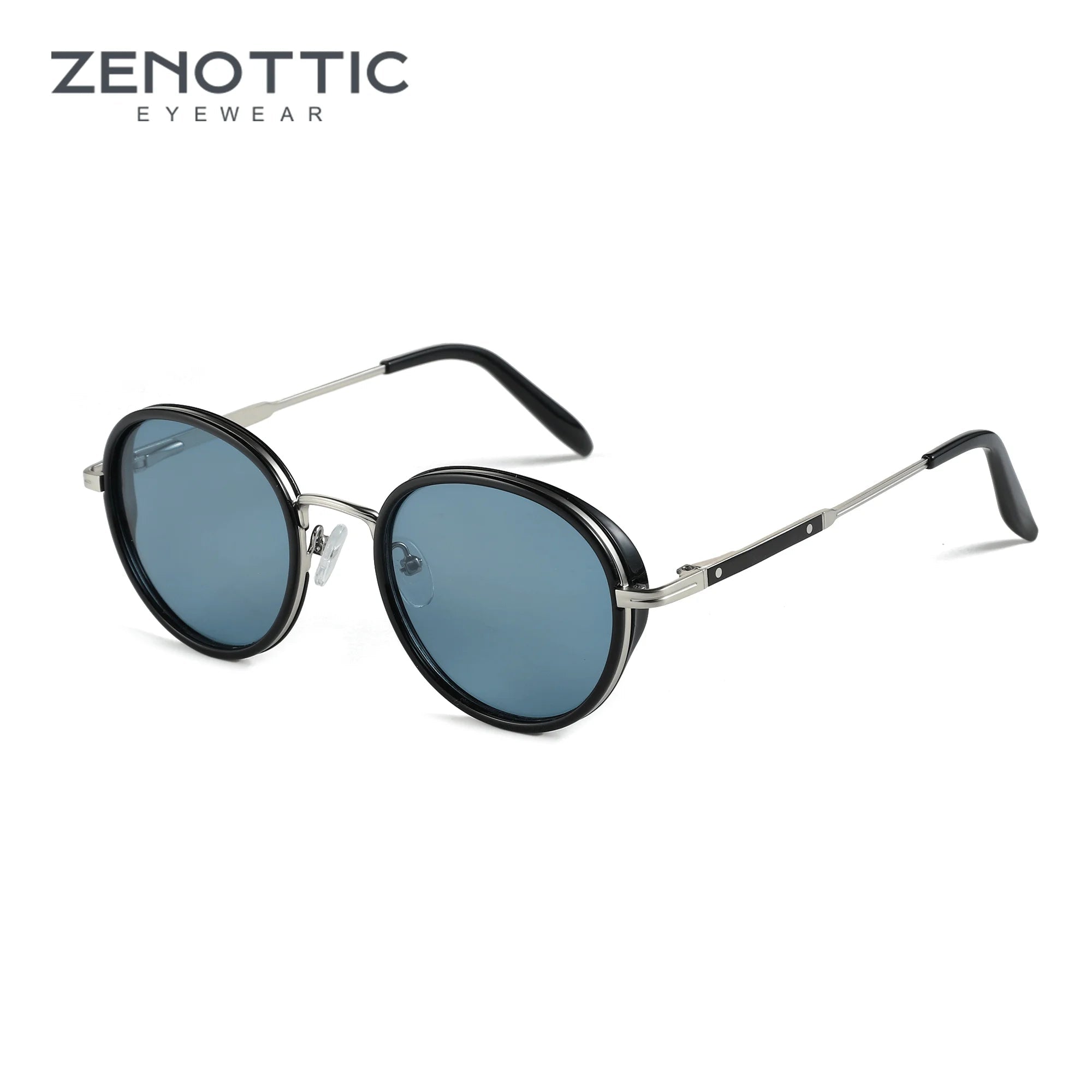 ZENOTTIC Steampunk Round Polarized Sunglasses | Mirror Vintage Shades UV400 for Men & Women - Authority Asset Brand